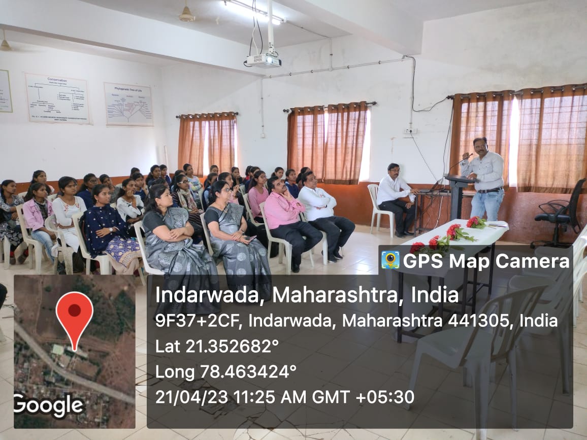<p>Department of Zoology organized a Guest Lecture on 21 April 2023,&nbsp;&nbsp;the topic was&nbsp;Sericulture&quot; .The speaker for this guest was Dr. Lokesh Niranjanrao Wankhade, Asst. Professor, Department of Zoology, Narayanrao Kale Smruti Model College Karanja, He delivered an informative lecture on Sericulture, during this lecture he gave a demonstration on sericulture practices. He also showed video and animation to students.&nbsp;The students of B.Sc. CBZ course gets benefited from his lecture.&nbsp;</p>
